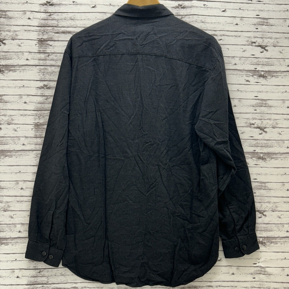 Ermenegildo Zegna Sport Shirt Men S Black Cotton Blend Made In Italy Long Sleeve - Picture 3 of 10